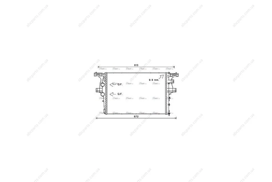 Радіатор охолодження двигуна Iveco Daily (11-) 2,3d 3,0d MT (IV2126) AVA AVA COOLING 'IV2126 (фото 1)