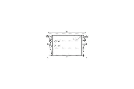 Радіатор охолодження двигуна Iveco Daily (11-) 2,3d 3,0d MT (IV2126) AVA AVA COOLING 'IV2126
