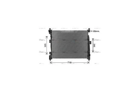 Радіатор охолодження двигуна Jeep Grand Cherokee (10-) 3,0d 3,6i (JE2088) AVA AVA COOLING 'JE2088