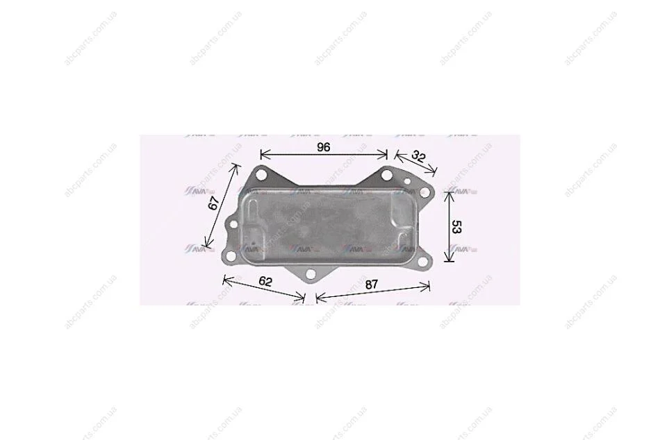 Радіатор масляний Dodge Journey (09-)/Jeep Cherokee 3.2i (14-), Grand Cherokee (10-) 3.0VVT, 3.6VVT (JE3079) AVA AVA COOLING 'JE3079 (фото 1)