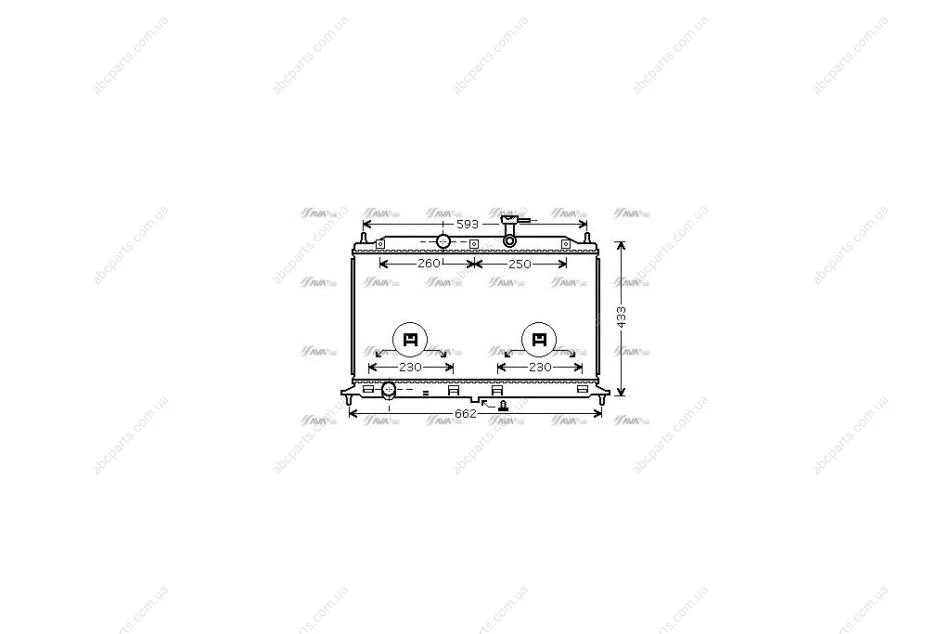 Радиатор охлаждения двигателя Kia Rio 1,4-1,6i 06> AT AC+/- AVA AVA COOLING KA2078 (фото 1)