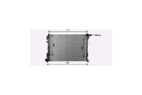 Радиатор охлаждения двигателя Hyundai Tucson Kia Sportage 2,0i 15> AVA AVA COOLING KA2334