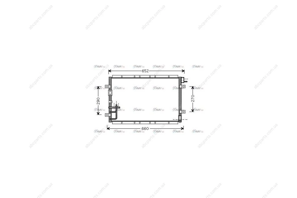 Радіатор кондиціонера KIA Sorento I (02-) (KA5030) AVA AVA COOLING 'KA5030 (фото 1)
