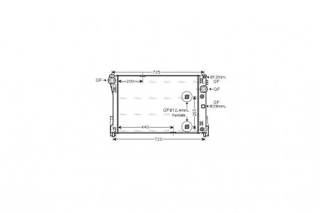 Радіатор охолодження двигуна MB C204 E212 AC+/- AVA AVA COOLING MS2491
