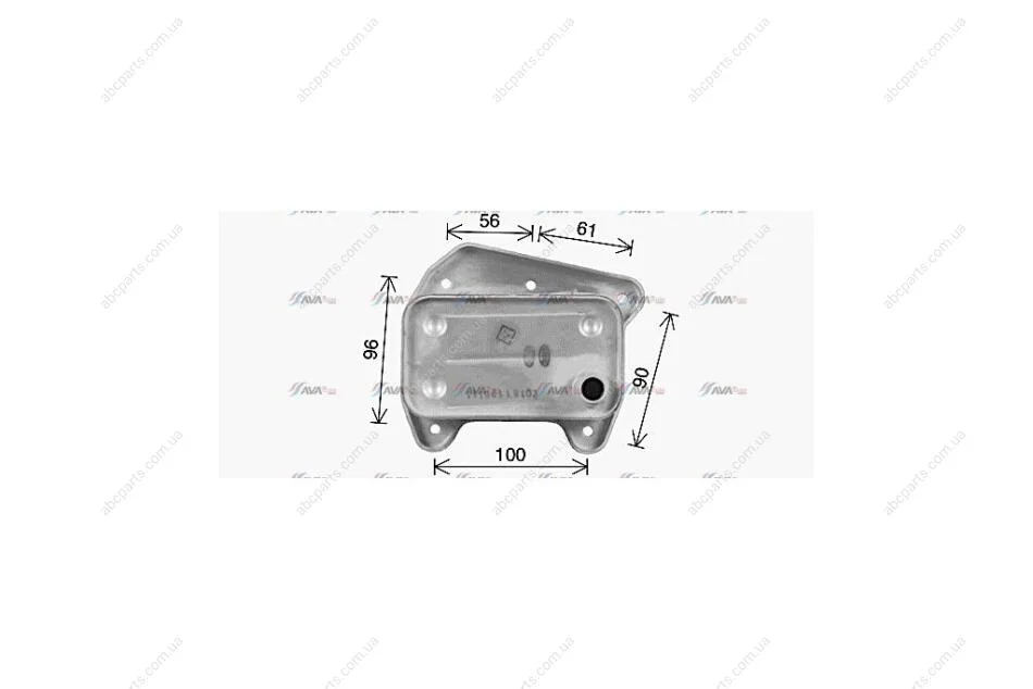 Радиатор масляный MB C-Class (00-), E-Class (02-), S-Class (99-) 2.7 CDI, 3.0 CDI, 3.2 CDI (MS3733) AVA AVA COOLING 'MS3733 (фото 1)