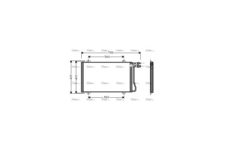 Радіатор кондиціонера MB Sprinter B901/B902/B904/B909 (95-) (MS5219) AVA AVA COOLING 'MS5219