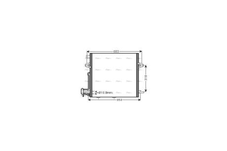 Радиатор кондиционера MB ML164 280-350CDI 350i, GL164 320-450CDI 450i AVA AVA COOLING MS5406D