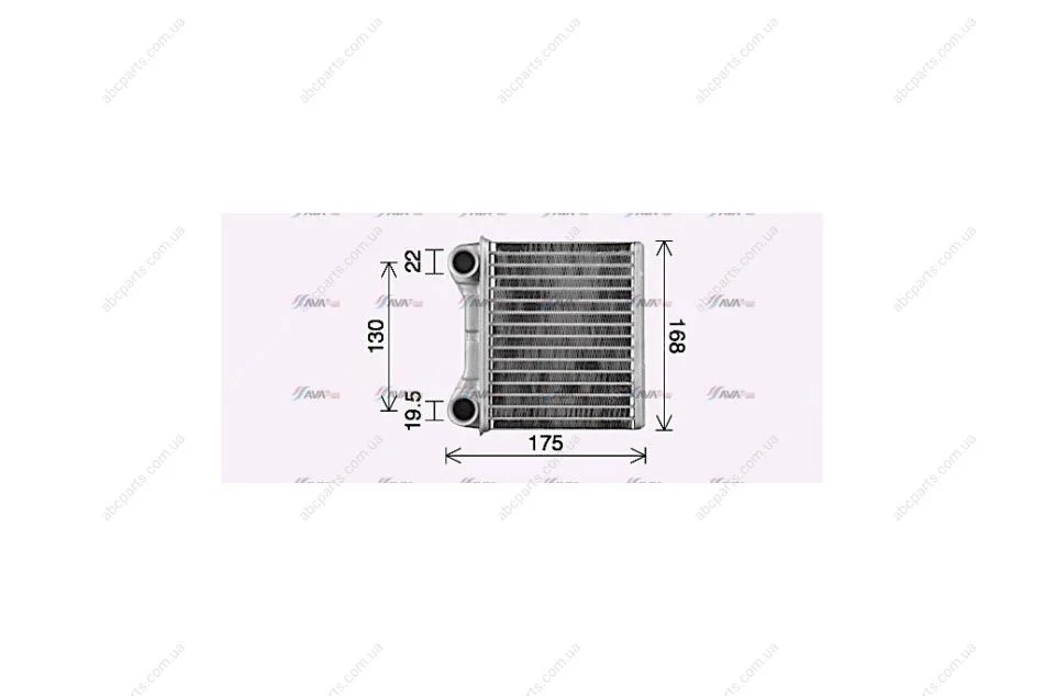 Радіатор обігрівача салону MB ML164 GL164 rear heater (MS6762) AVA AVA COOLING 'MS6762 (фото 1)
