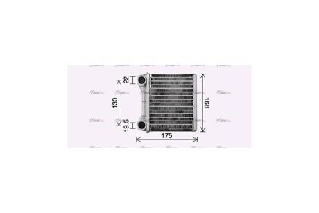 Радіатор обігрівача салону MB ML164 GL164 rear heater AVA AVA COOLING 'MS6762
