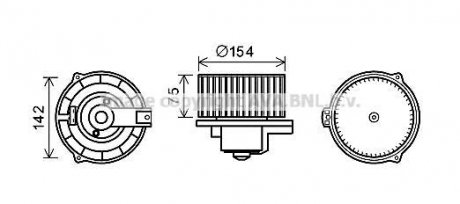 Вентилятор отопителя салона Mercedes-Benz ML (W163) (97-06) AVA AVA COOLING 'MS8620