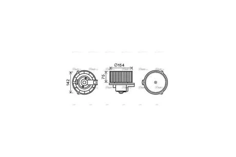 Вентилятор отопителя салона Mercedes-Benz ML (W163) (97-06) (MS8620) AVA AVA COOLING 'MS8620
