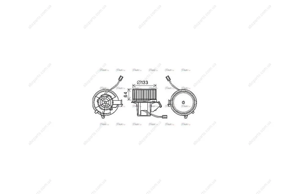Вентилятор обігрівача салону MB C204 E212 AVA AVA COOLING MS8628 (фото 1)