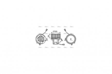 Вентилятор отопителя салона MB C204 E212 AVA AVA COOLING MS8628