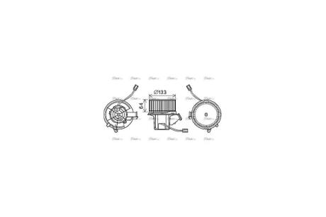 Вентилятор обігрівача салону MB C204 E212 AVA AVA COOLING MS8628