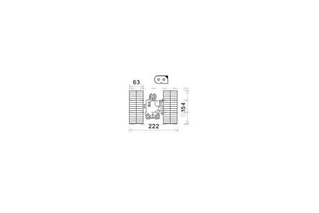Вентилятор обігрівача салону MB Vito V639 03> AC- AVA AVA COOLING MS8632