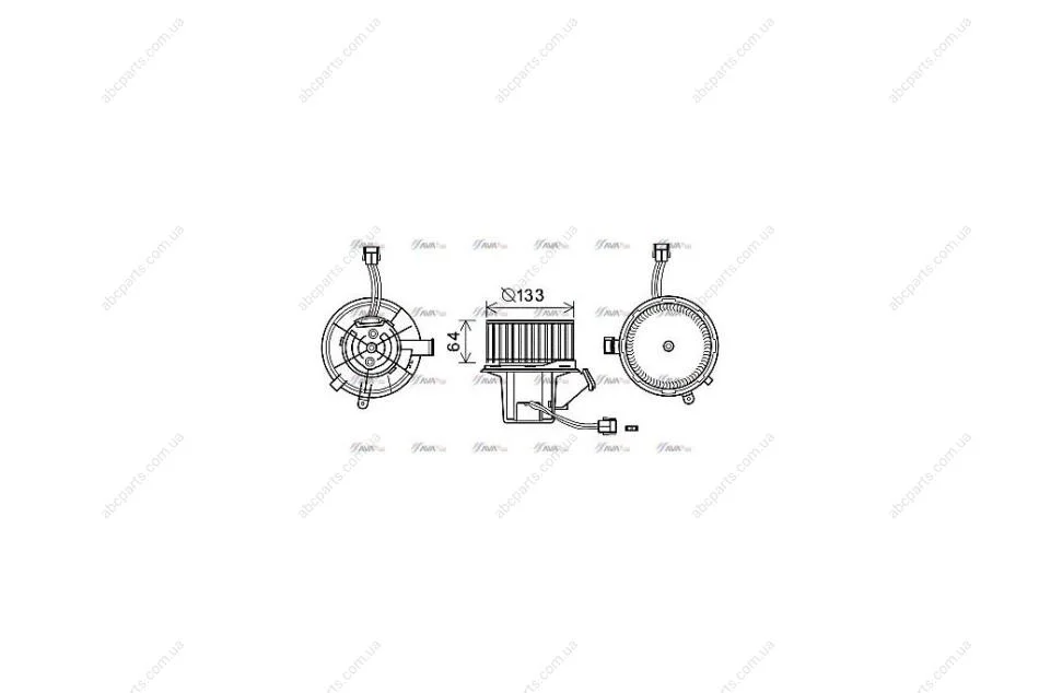 Вентилятор обігрівача салону MB C204 E212 AVA AVA COOLING MS8640 (фото 1)