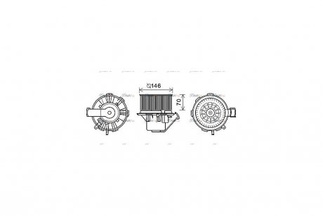 Вентилятор отопителя салона MB Sprinter 06>, VW Crafter 06> AC- AVA AVA COOLING MS8647