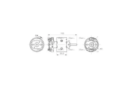 Мотор отопителя салона MB Sprinter (96-06)/VW LT35 (96-06) (MS8783) AVA AVA COOLING 'MS8783