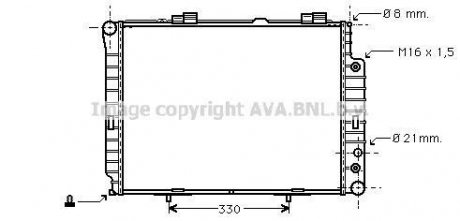 Радиатор охлаждения двигателя MB E-class (W210) 2,0i 2,3i 2,4i 2,6i 2,8i 3,2i 5AT AVA COOLING 'MSA2214