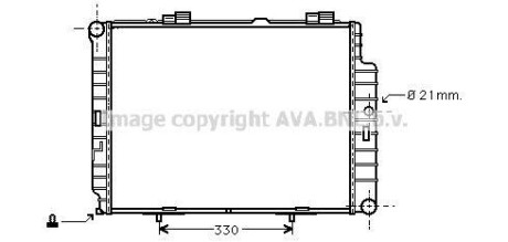 Радиатор охлаждения двигателя MB E-class (W210) 2,7d 3,2d AVA AVA COOLING 'MSA2287