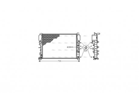 Радиатор охлаждения двигателя AVA AVA COOLING MSA2341