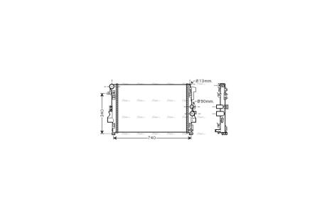 Радіатор охолодження двигуна MB Vito 639 MT AC+/- 03>10 AVA AVA COOLING MSA2356