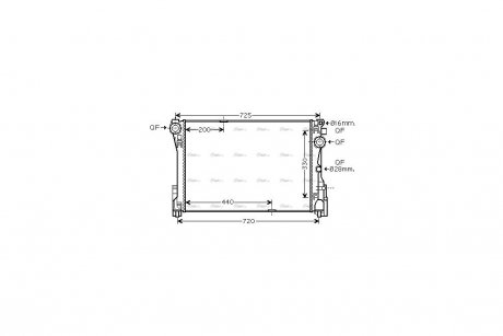 Радиатор охлаждения двигателя AVA AVA COOLING MSA2575