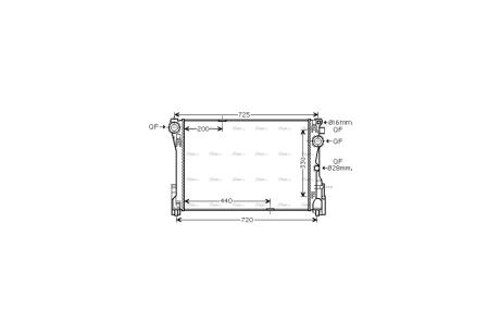 Радіатор охолодження двигуна MB C204 1,6i 1,8i 2,2CDI, E212 2,0i 08> AVA AVA COOLING MSA2575