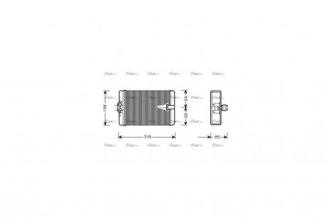 Радиатор отопителя салона MB C202 E210 AVA AVA COOLING MSA6250