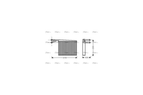 Радіатор обігрівача салону MB Sprinter 2,2CDI 00>06 Valeo ver. AVA AVA COOLING MSA6372