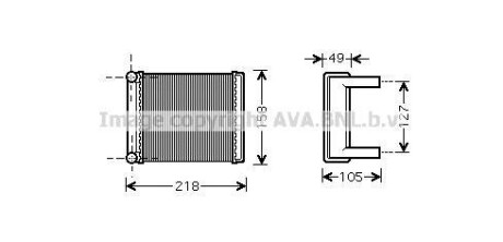 Радиатор отопителя салона MB Sprinter (96-06)/VW LT35 (96-06) AVA AVA COOLING 'MSA6385