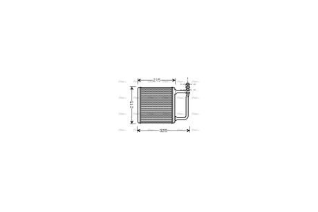 Радіатор обігрівача салону MB E211 02>08 AVA AVA COOLING MSA6451