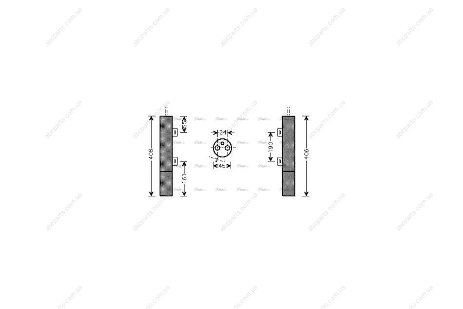 Осушувач кондиціонера MB ML164 (06-) 280-450d, GL164 (06-) 320-450d AVA AVA COOLING MSD090 (фото 1)