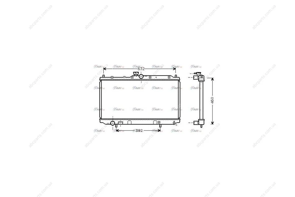 Радиатор охлаждения двигателя Mitsubishi Carisma Space Star 1,6i 1,8i >04 MT (MT2142) AVA AVA COOLING 'MT2142 (фото 1)