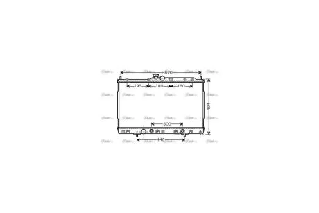 Радиатор охлаждения двигателя Mitsubishi Outlander (02-07) 2,4i AT (MT2185) AVA AVA COOLING 'MT2185