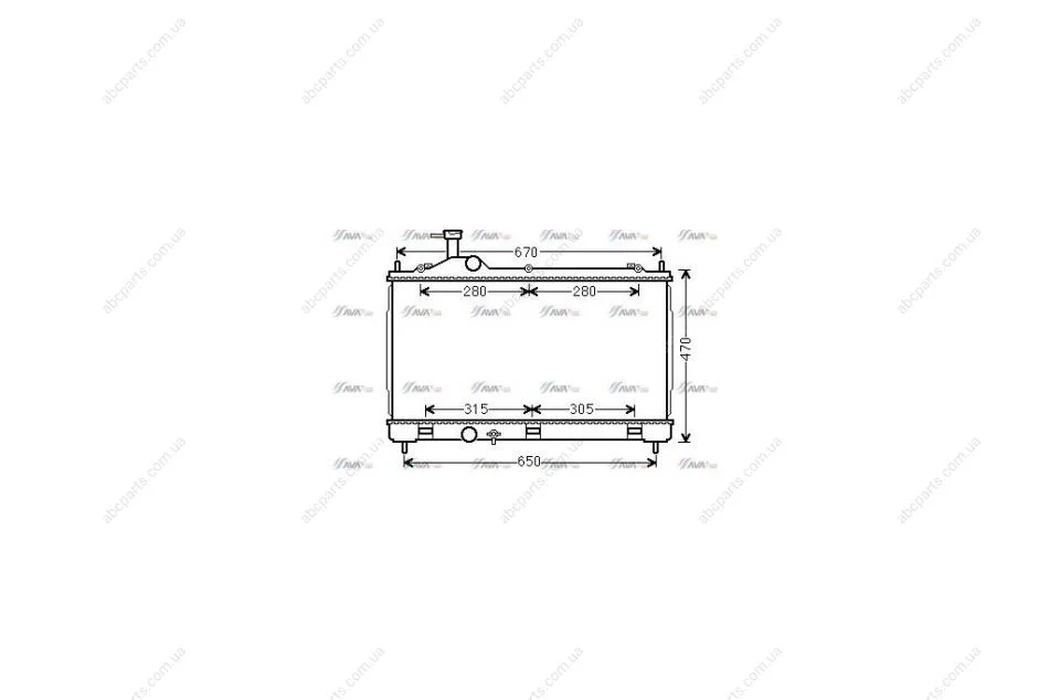 Радіатор охолодження двигуна Mitsubishi Outlander III (12-) (MT2256) AVA AVA COOLING 'MT2256 (фото 1)