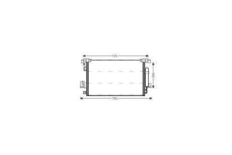 Радіатор кондиціонера Mitsubishi Lancer X 1,5-2,0i 07>, ASX 1,6-2,0i 10>, Outlander XL AVA AVA COOLING MT5210D