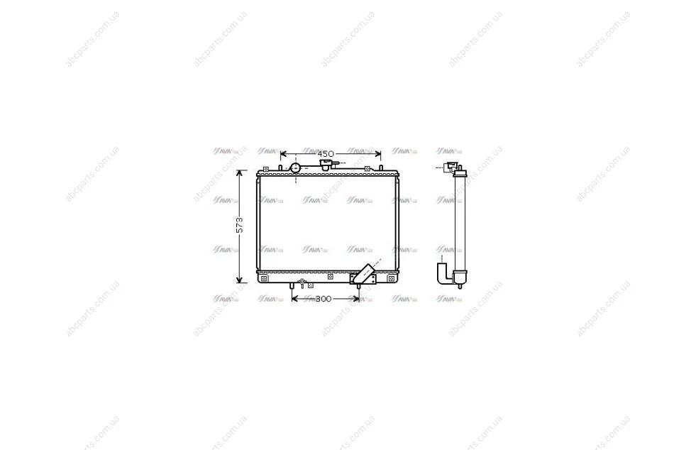 Радіатор охолодження двигуна Mitsubishi Pajero Sport (98-09), L200 (98-06) 2,5d MT (MTA2162) AVA AVA COOLING 'MTA2162 (фото 1)