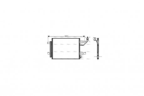 Радиатор кондиционера Mitsubishi Colt 04>12 MT AVA AVA COOLING MTA5177D