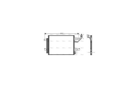 Радиатор кондиционера Mitsubishi Colt 04>12 MT AVA AVA COOLING MTA5177D
