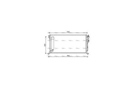 Радіатор кондиціонера Mitsubishi Lancer 1,6-2,0i 03>07 MT Behr ver. AVA AVA COOLING MTA5220D