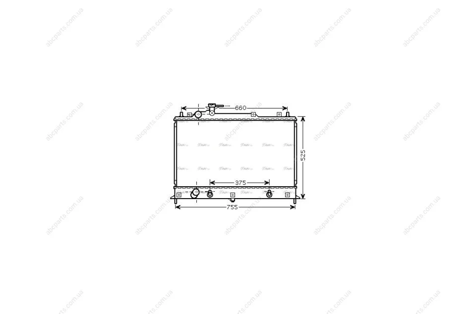 Радіатор охолодження двигуна Mazda CX-7 2.3t 2,5i 2,2D 07> AT AC+/- AVA AVA COOLING MZ2210 (фото 1)