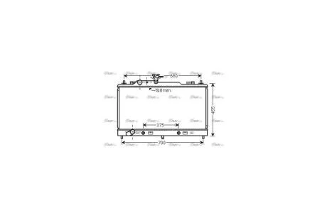 Радіатор охолодження двигуна Mazda 6 (02-08) (MZ2223) AVA AVA COOLING 'MZ2223