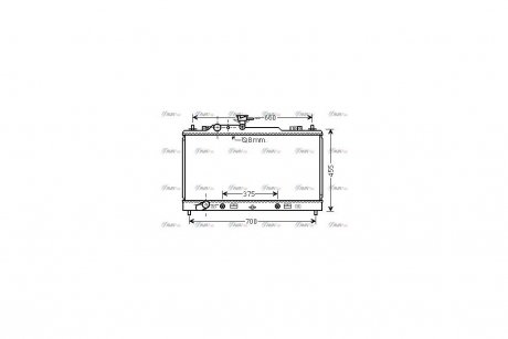 Радиатор охлаждения двигателя Mazda 6 (07-) 2.0i AT AC+/- AVA COOLING MZ2228