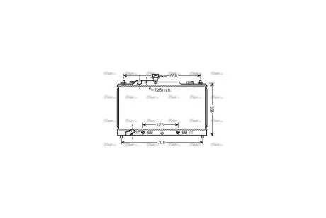Радіатор охолодження двигуна Mazda 6 (07-) 2.0i AT AC+/- AVA AVA COOLING MZ2228