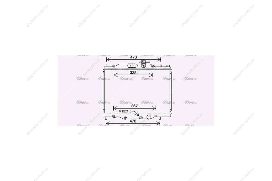 Радіатор охолодження двигуна Mazda CX-3 (18-) 2,0i (MZ2291) AVA AVA COOLING 'MZ2291 (фото 1)