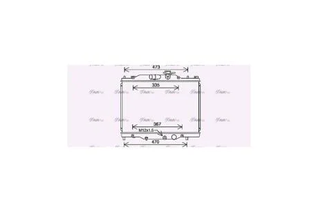Радіатор охолодження двигуна Mazda CX-3 (18-) 2,0i (MZ2291) AVA AVA COOLING 'MZ2291