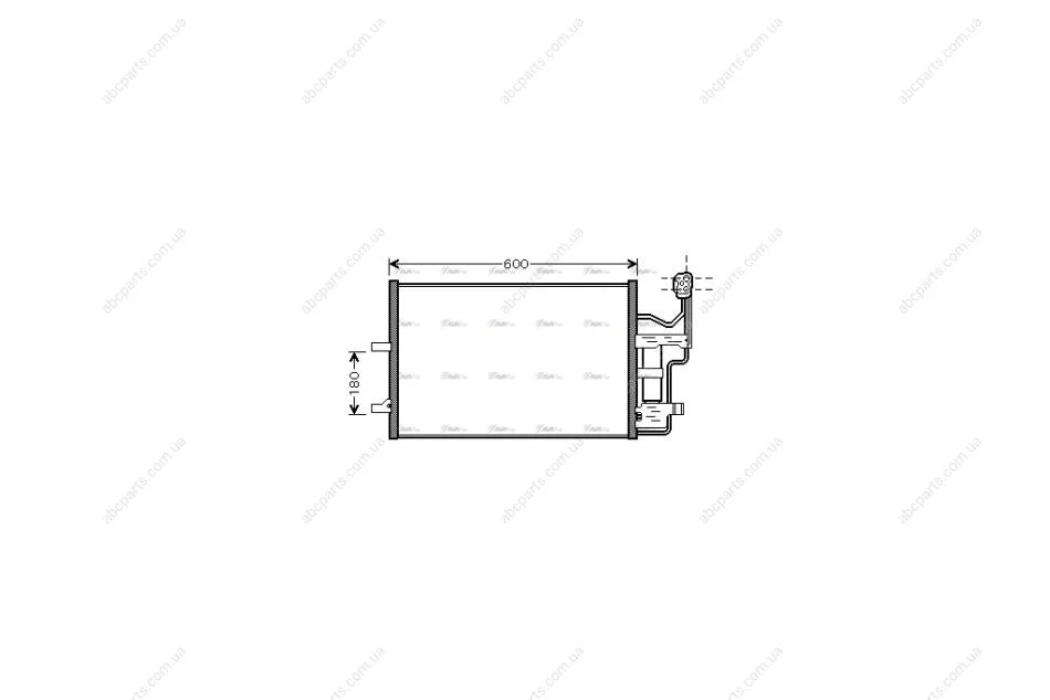Радиатор кондиционера Mazda 3 1,6i 02>08 AVA AVA COOLING MZ5184D (фото 1)