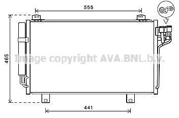Радиатор кондиционера Mazda 3 (14-), Mazda 6 (13-) 1.5D, 2.2D AVA AVA COOLING 'MZ5261D