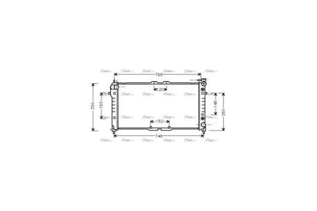 Радіатор охолодження двигуна Mazda 626 (97-02) AT (MZA2037) AVA AVA COOLING 'MZA2037